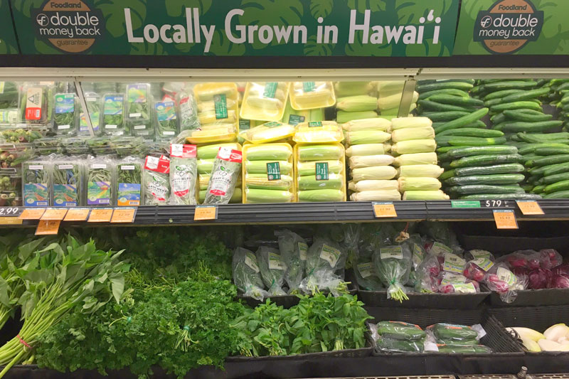 地元ハワイで育った野菜