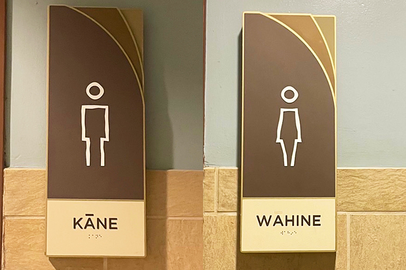 トイレの標識ワヒネとカネ